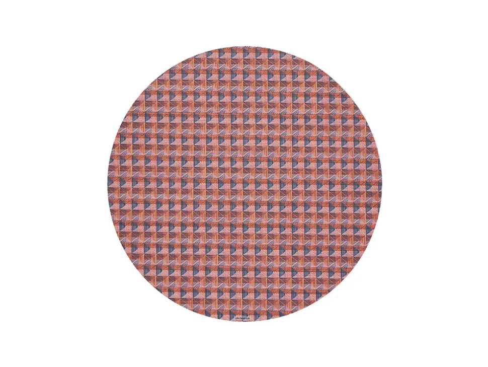 Crane Round Placemat in Raspberry