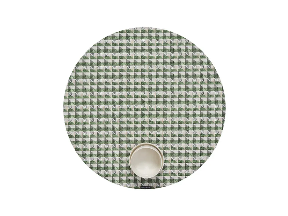 Crane Round Placemat in Thyme