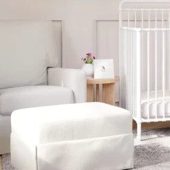 Crawford Gliding Ottoman in Performance Cream Eco-Weave