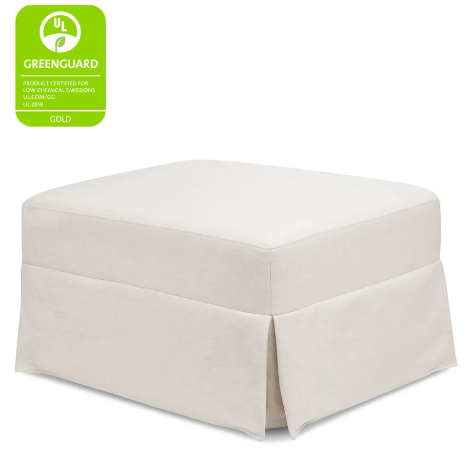 Crawford Gliding Ottoman in Performance Cream Eco-Weave