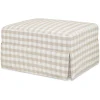 Crawford Gliding Ottoman in Tan Gingham