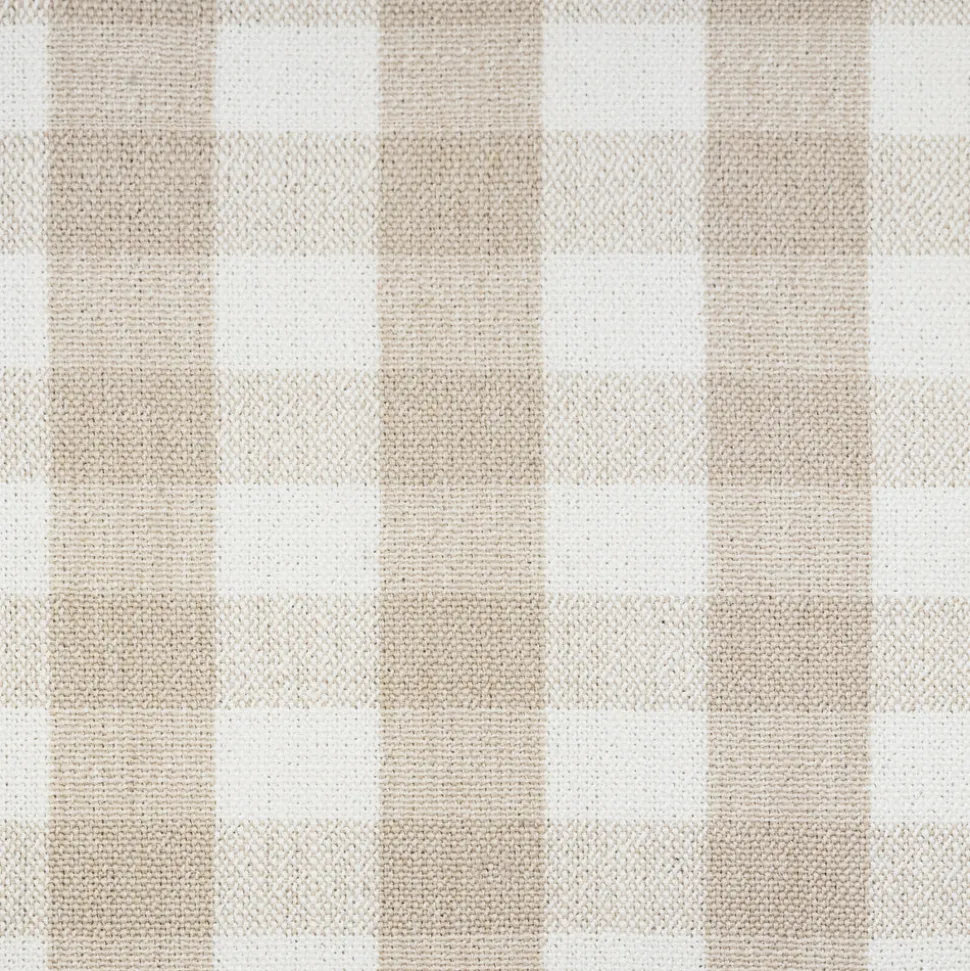 Crawford Gliding Ottoman in Tan Gingham