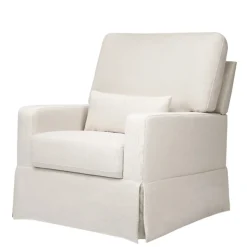 Crawford Pillowback Comfort Swivel Glider in Performance Cream Eco-Weave