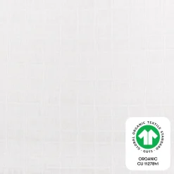 Crib Sheet in GOTS Certified Organic Muslin Cotton in White