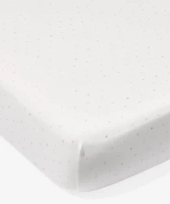 Crib Sheet in Rose Hearts