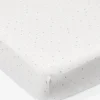 Crib Sheet in Seafoam Hearts