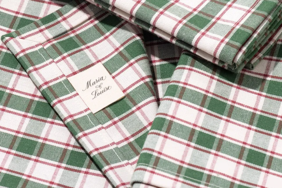 Crimson Grove Plaid Napkins in Green, Set of 4
