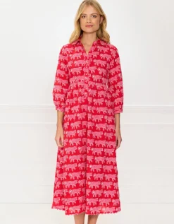 Crimson Leopard Gina Dress