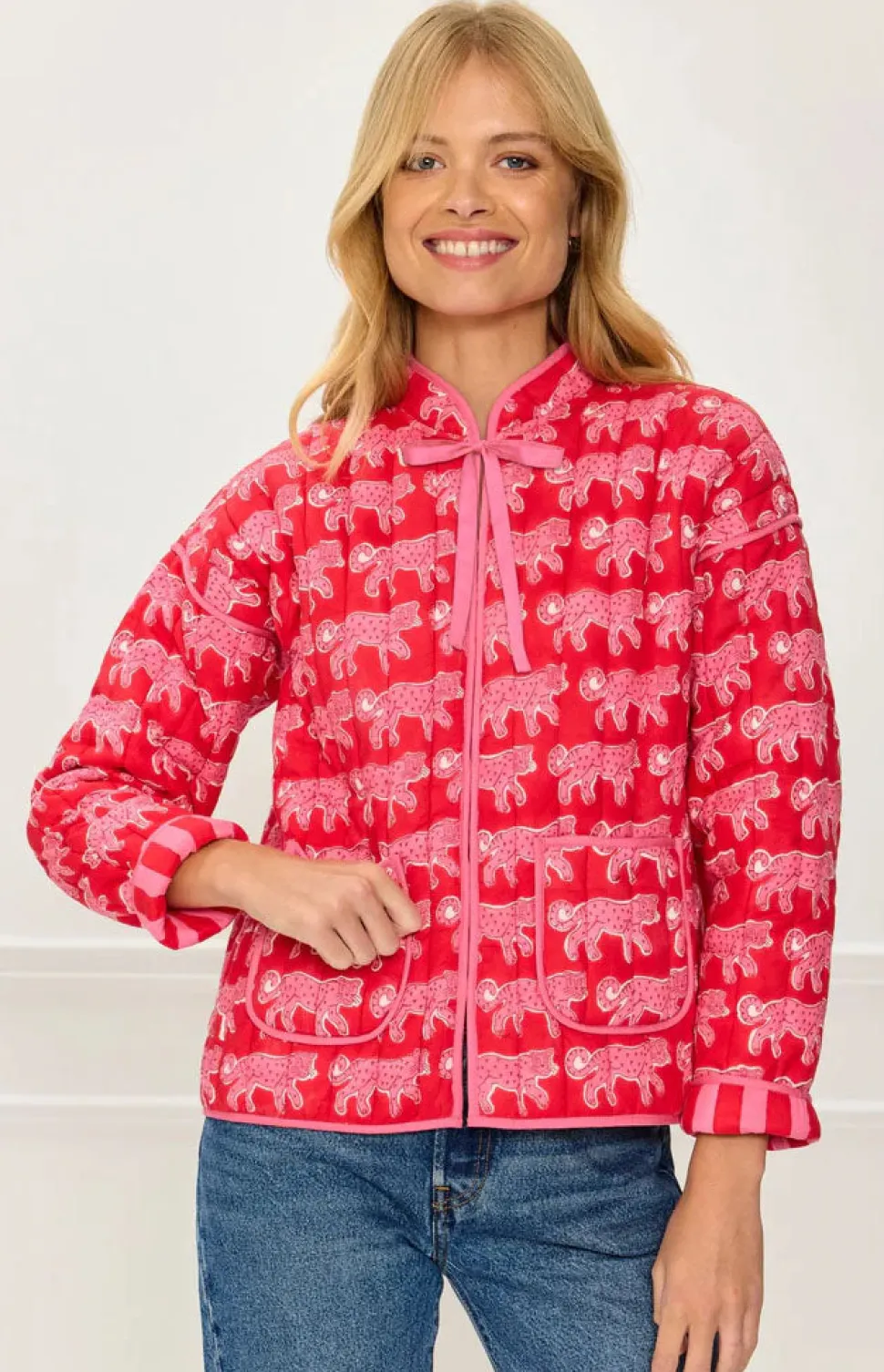 Crimson Leopard Penny Jacket