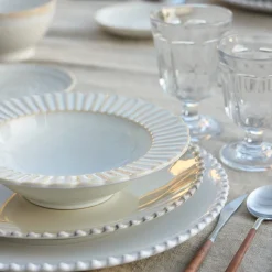 Cristal Collection Pasta Plates in White, Set of 6