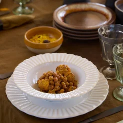 Cristal Collection Pasta Plates in White, Set of 6