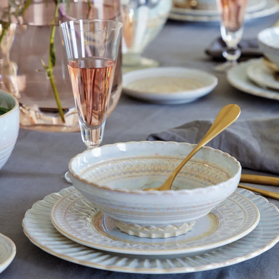 Cristal Collection Salad Plates in Nacar, Set of 6