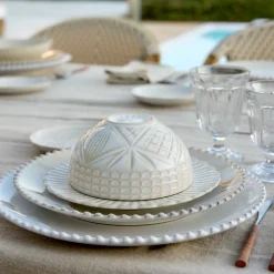 Cristal Collection Salad Plates in White, Set of 6