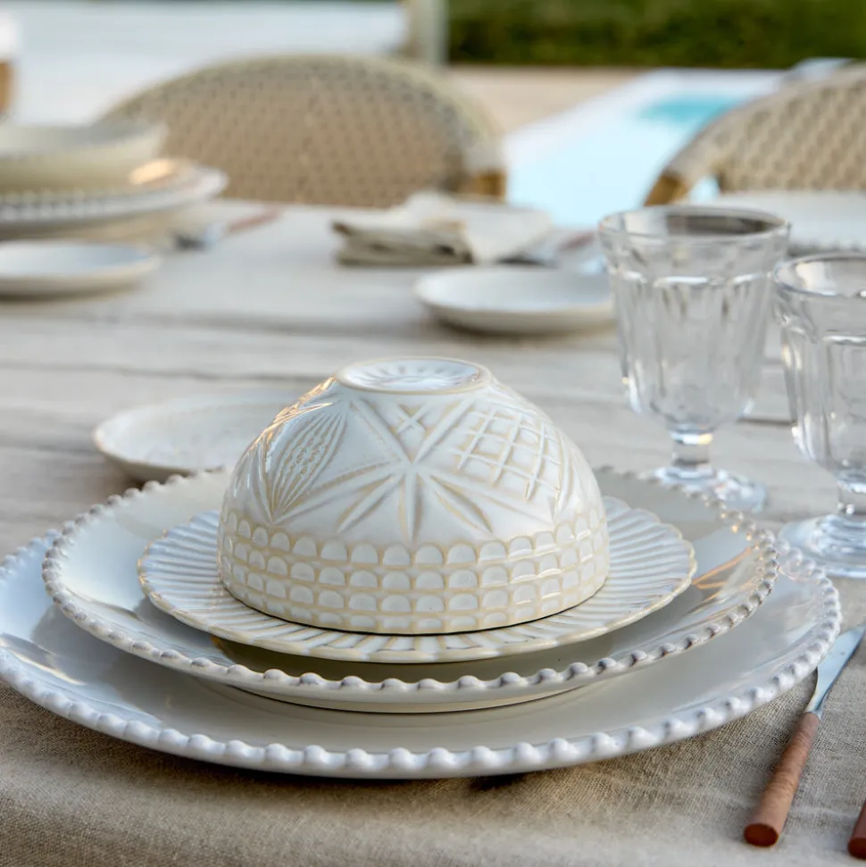 Cristal Collection Salad Plates in White, Set of 6