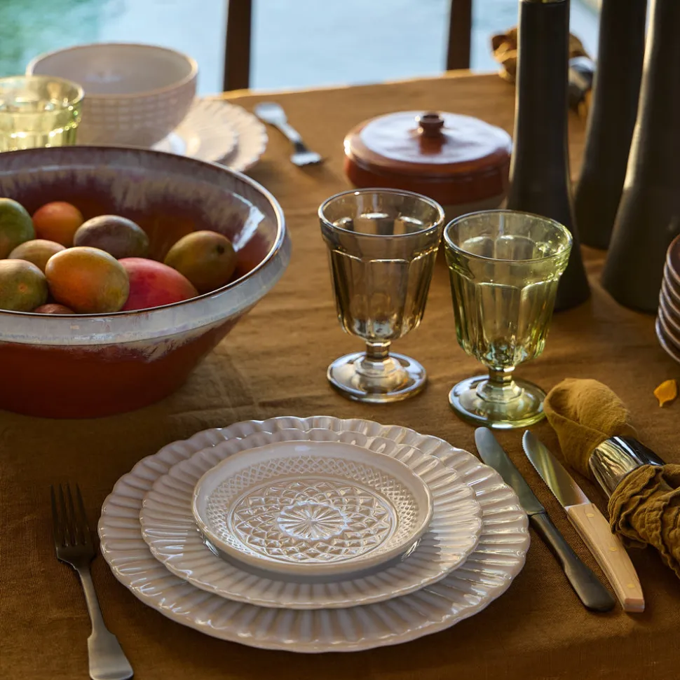 Cristal Collection Salad Plates in White, Set of 6