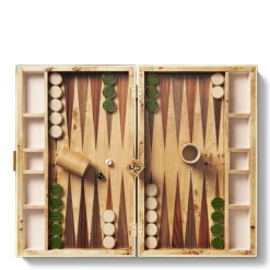 Croc Leather Backgammon Set with Dice