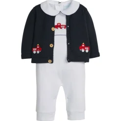 Crochet Playsuit in Fire Truck