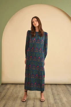 Crosby Dress in Midnight Garden