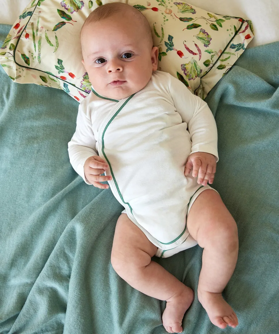 Crossbody One-Piece in Seafoam Piping