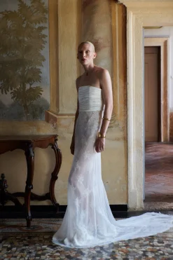 Crushed Silk & Lace Gown | STYLE 130