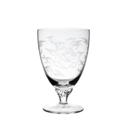 Crystal Bistro Glasses with Fern Design, Set of Six