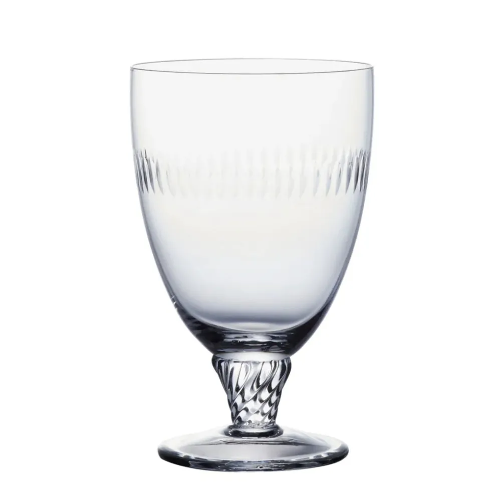 Crystal Bistro Glasses With Spears Design, Set of 6