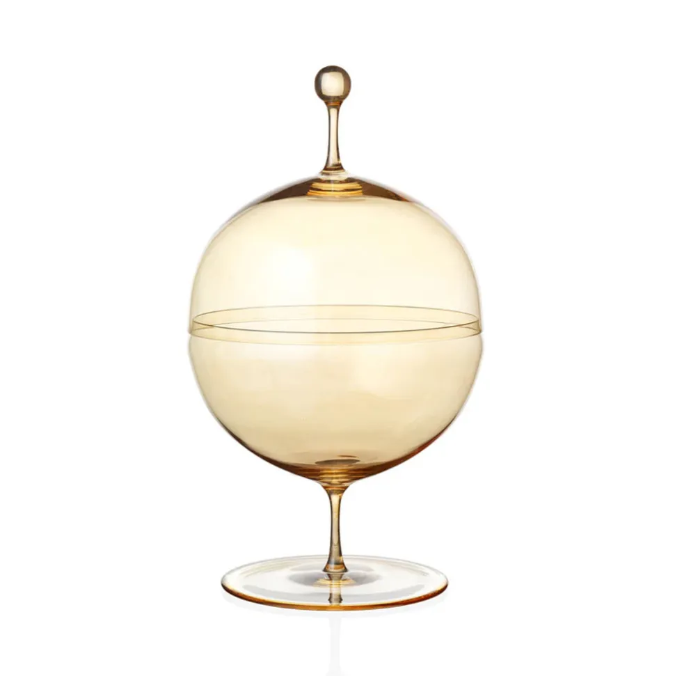Crystal Candy Dish I. in Gold Lustre