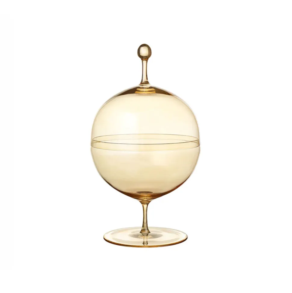 Crystal Candy Dish II. In Gold Lustre