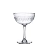 Crystal Champagne Saucers with Ovals Design