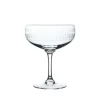 Crystal Cocktail Glasses with Ovals Design, Set of Four