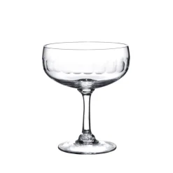 Crystal Cocktail Glasses with Lens Design, Set of Four