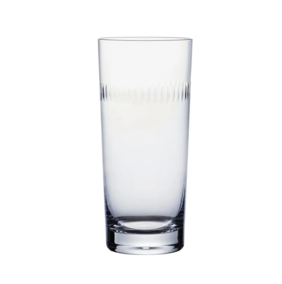 Crystal Highballs With Spears Design, Set of 4