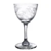 Crystal Liqueur Glasses with Fern Design, Set of Six