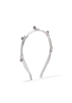 Crystal Skinny Headband in White