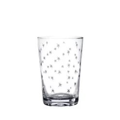 Crystal Tumblers with Stars Design, Set of Six