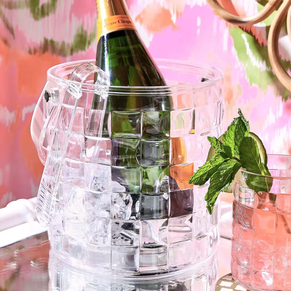 Cubed Ice Bucket with Tongs