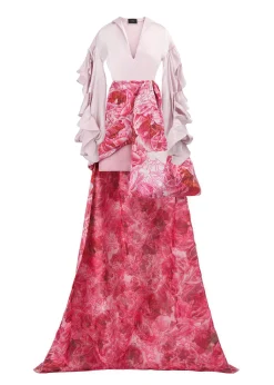 3D Flora Mini Skirt with Sash