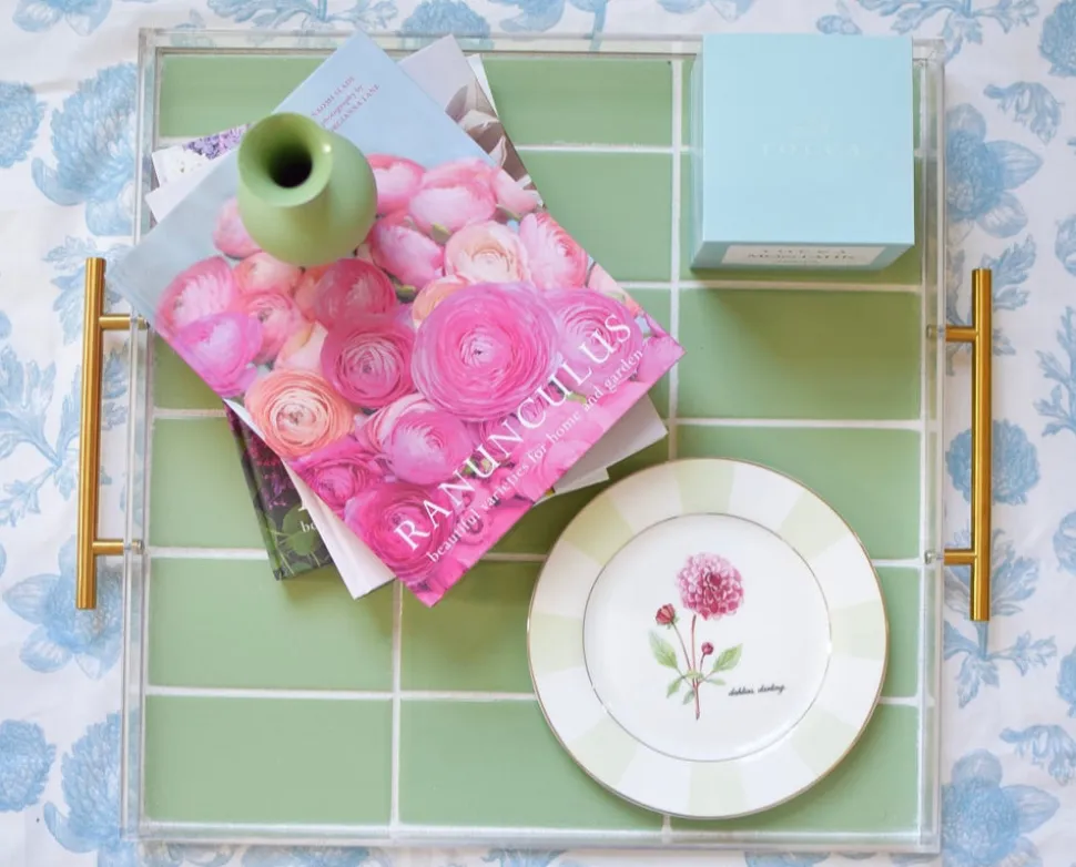 “Dahlias, Darling” Salad Plates, Set of 4