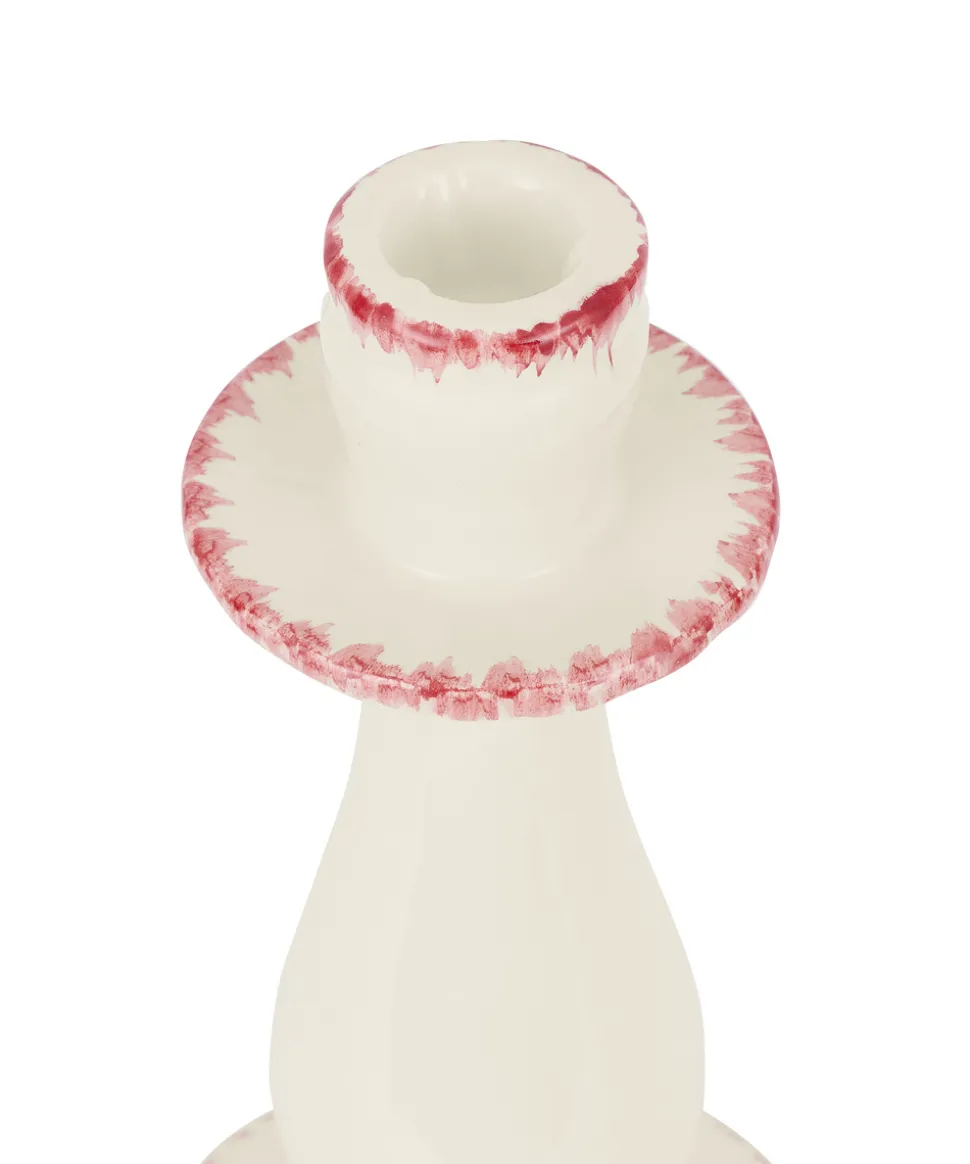 Daisy Candlestick in Raspberry