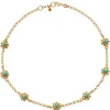 Daisy Chain Necklace in Gold & Turquoise