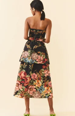 Daisy Dress in Black Victorian Floral