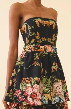 Daisy Dress in Black Victorian Floral