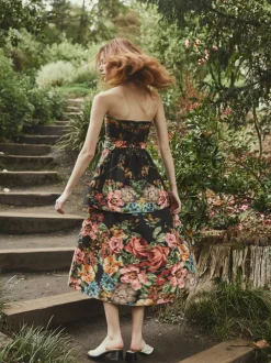 Daisy Dress in Black Victorian Floral