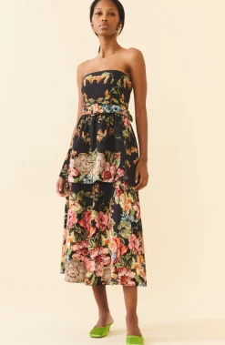 Daisy Dress in Black Victorian Floral