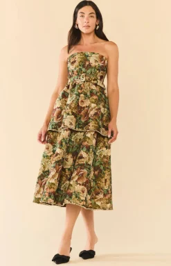 Daisy Dress in Flora Floral Jacquard