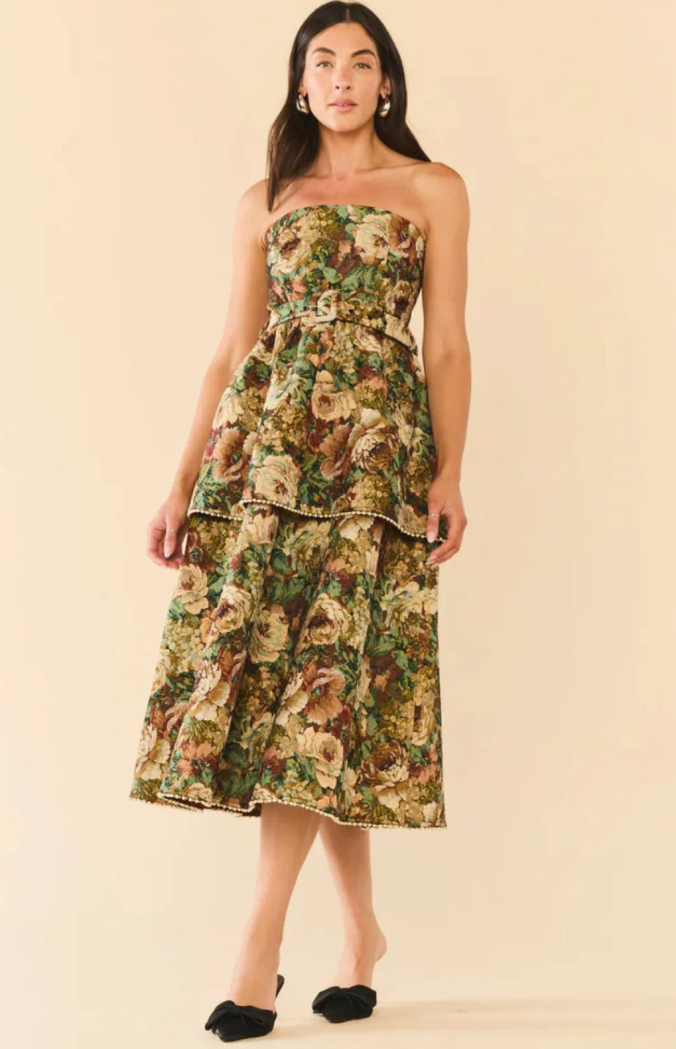 Daisy Dress in Flora Floral Jacquard