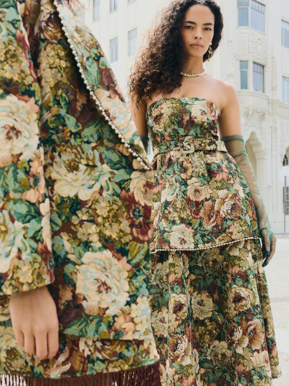 Daisy Dress in Flora Floral Jacquard