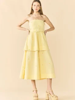 Daisy Dress in Soft Butter Yellow