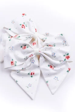 Daisy Meadow Bow in White
