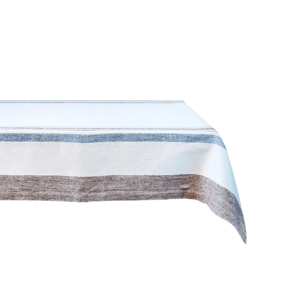 Danish Stripe 52" Table Square in Taupe